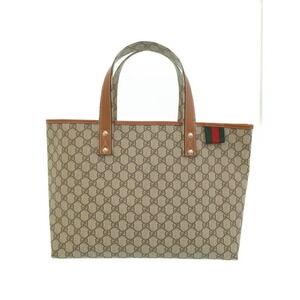 Gucci handbag beige brown GG canvas tote bag